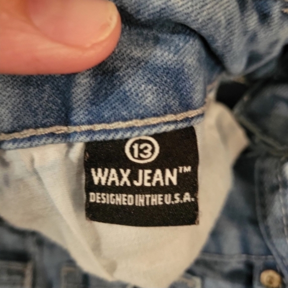 WAX Jeans Los Angeles Distressed Light Wash Straight - Picture 4 of 4